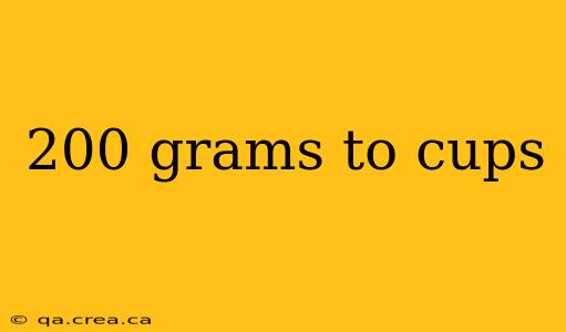 200 grams to cups