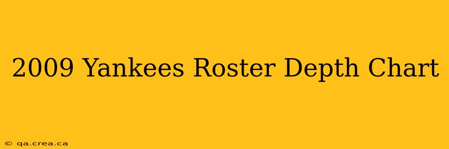 2009 Yankees Roster Depth Chart