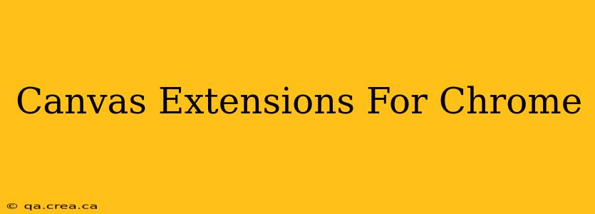 Canvas Extensions For Chrome
