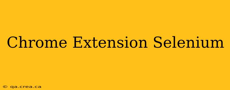 Chrome Extension Selenium