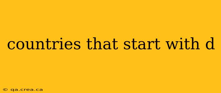 countries that start with d