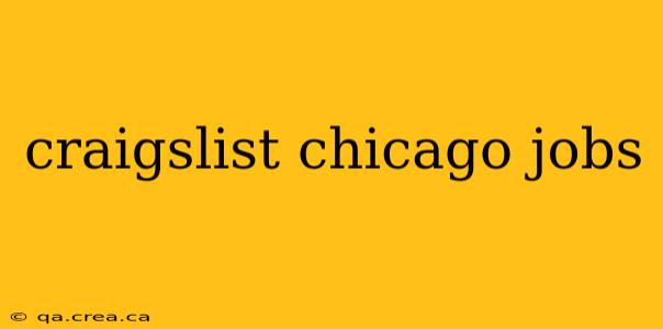 craigslist chicago jobs