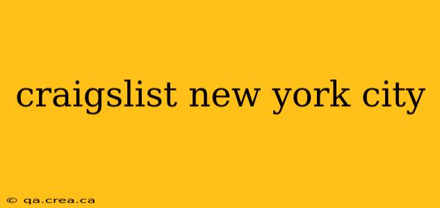 craigslist new york city