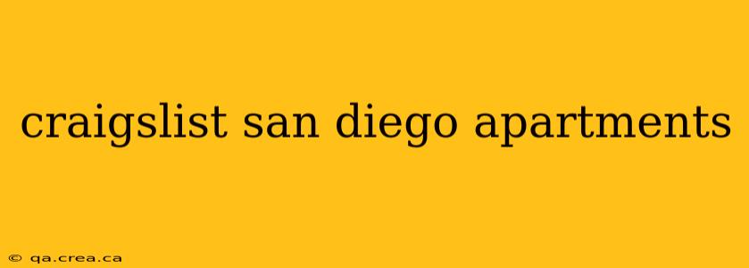 craigslist san diego apartments