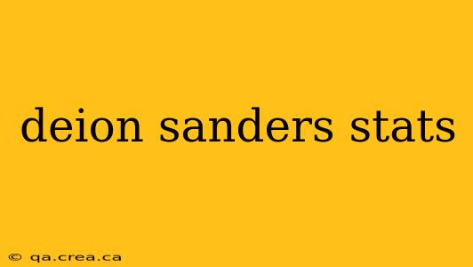 deion sanders stats