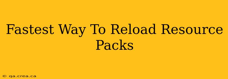 Fastest Way To Reload Resource Packs