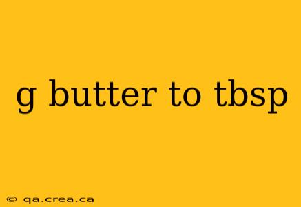 g butter to tbsp