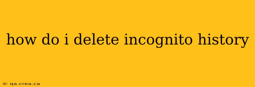 how do i delete incognito history