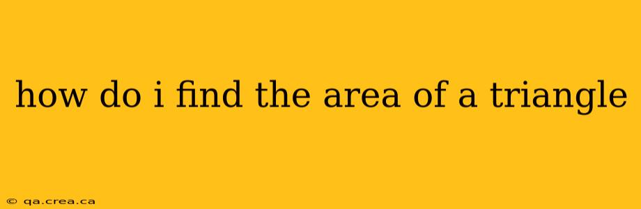 how do i find the area of a triangle