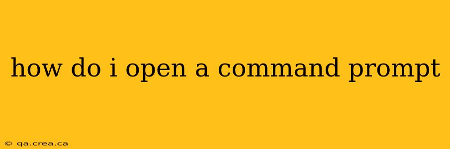 how do i open a command prompt