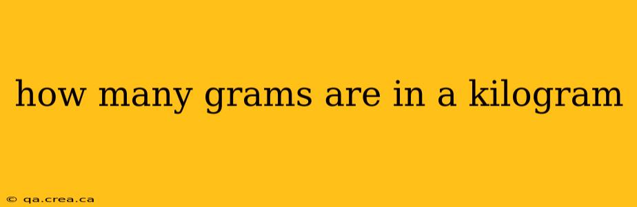 how many grams are in a kilogram