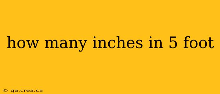 how many inches in 5 foot