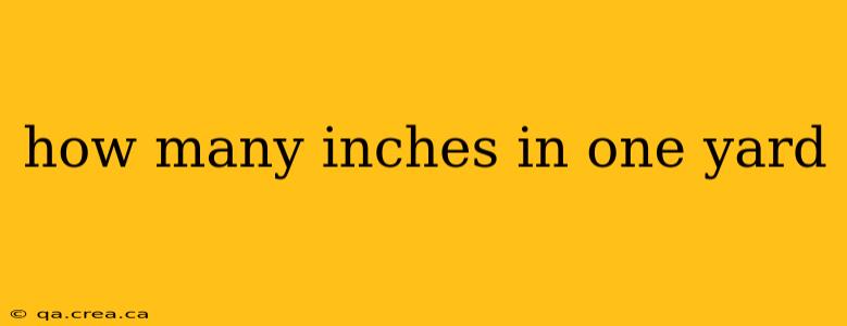 how many inches in one yard