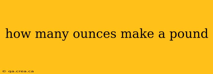 how many ounces make a pound