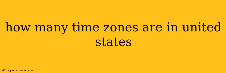 how many time zones are in united states
