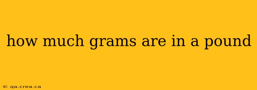 how much grams are in a pound