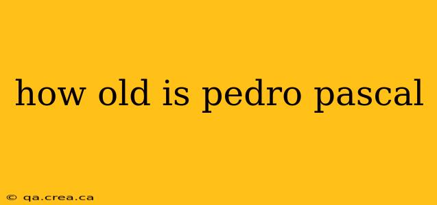 how old is pedro pascal
