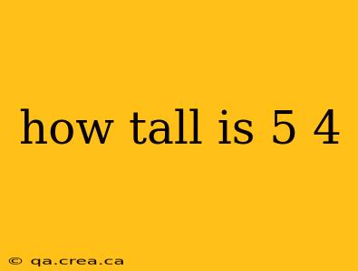 how tall is 5 4