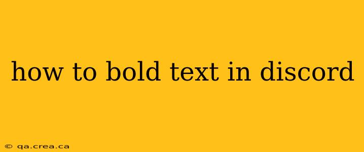 how to bold text in discord