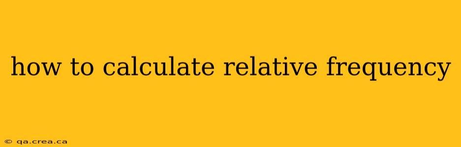 how to calculate relative frequency