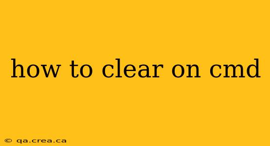 how to clear on cmd