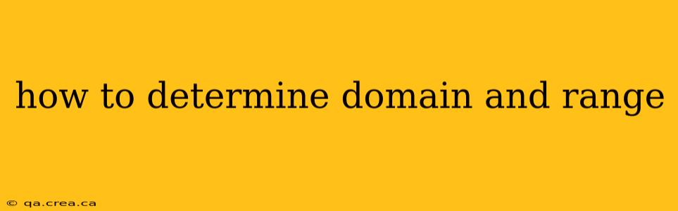 how to determine domain and range
