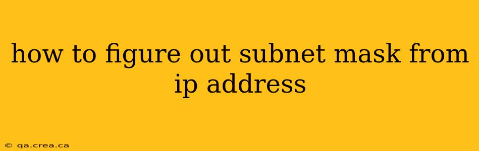 how to figure out subnet mask from ip address