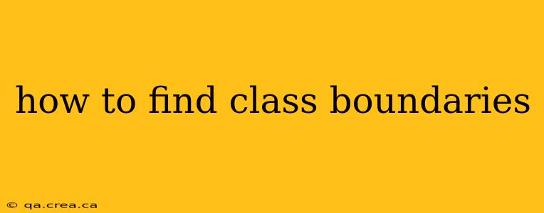 how to find class boundaries