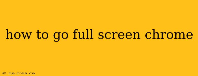 how to go full screen chrome