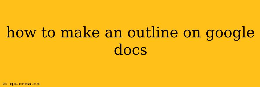 how to make an outline on google docs