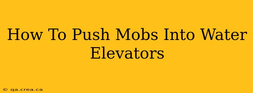 How To Push Mobs Into Water Elevators
