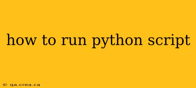 how to run python script