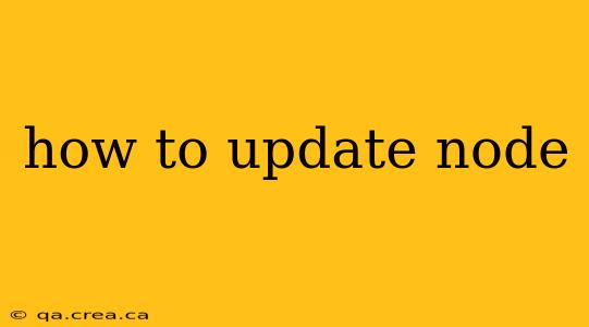 how to update node