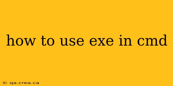 how to use exe in cmd