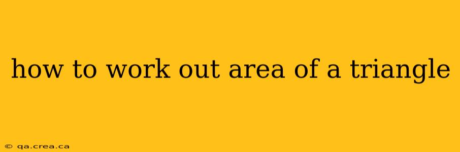 how to work out area of a triangle