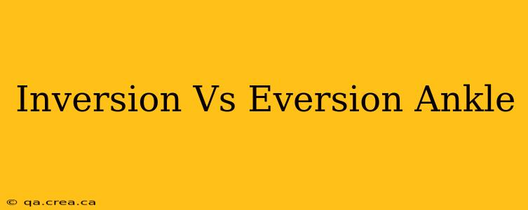 Inversion Vs Eversion Ankle