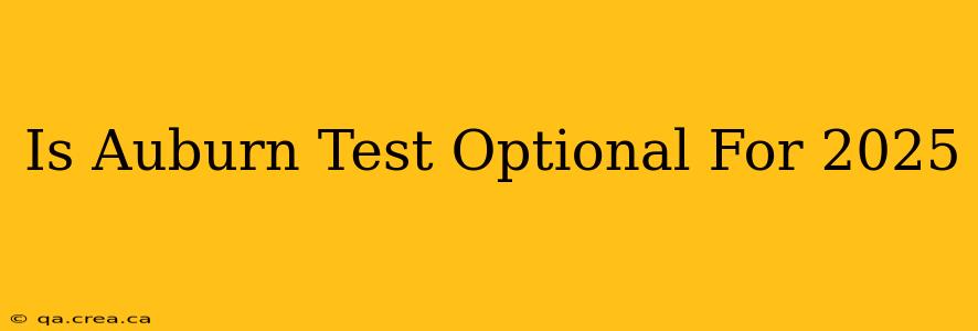 Is Auburn Test Optional For 2025