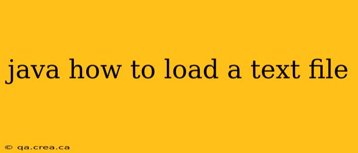 java how to load a text file