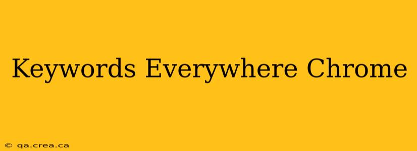Keywords Everywhere Chrome