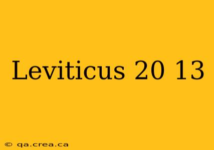 Leviticus 20 13
