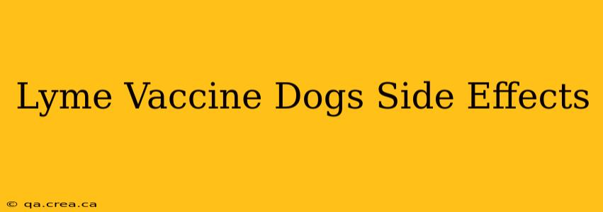 Lyme Vaccine Dogs Side Effects