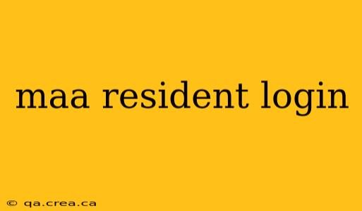 maa resident login