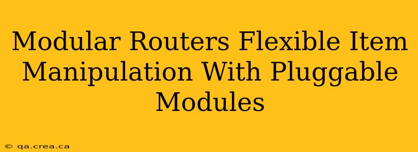Modular Routers Flexible Item Manipulation With Pluggable Modules