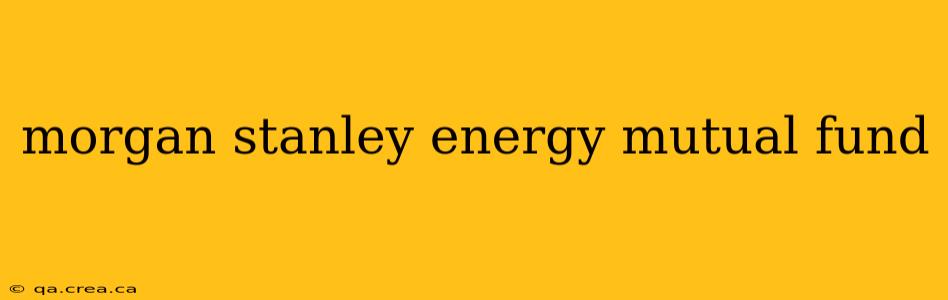 morgan stanley energy mutual fund