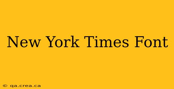 New York Times Font