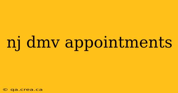 nj dmv appointments