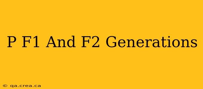 P F1 And F2 Generations