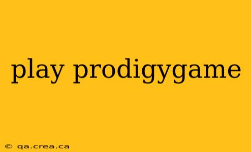 play prodigygame