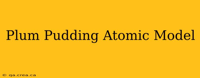 Plum Pudding Atomic Model