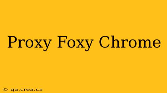 Proxy Foxy Chrome